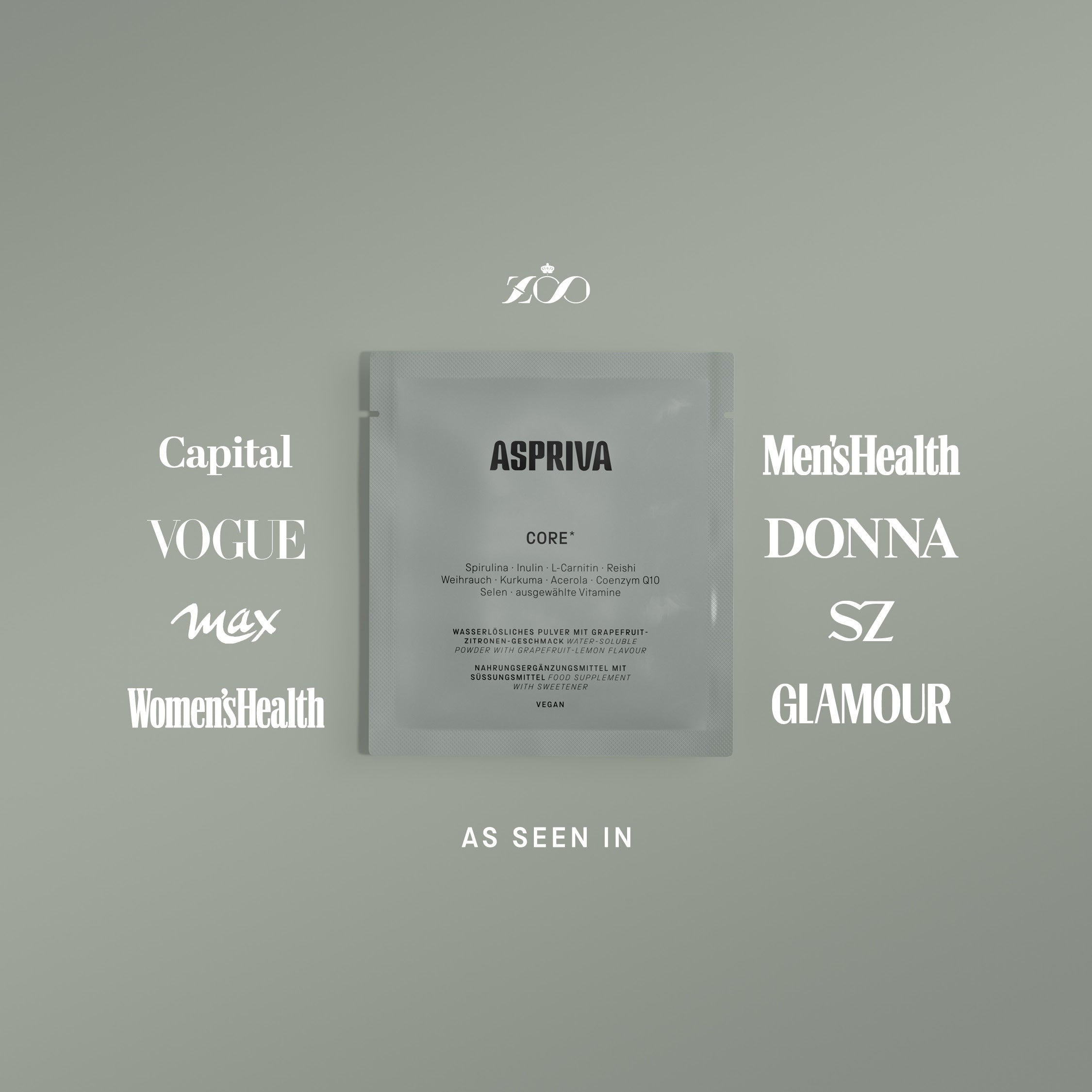 ASPRIVA CORE bekannt aus Capital, Vogue, Max, Women’s Health, Men’s Health, Donna, SZ und Glamour