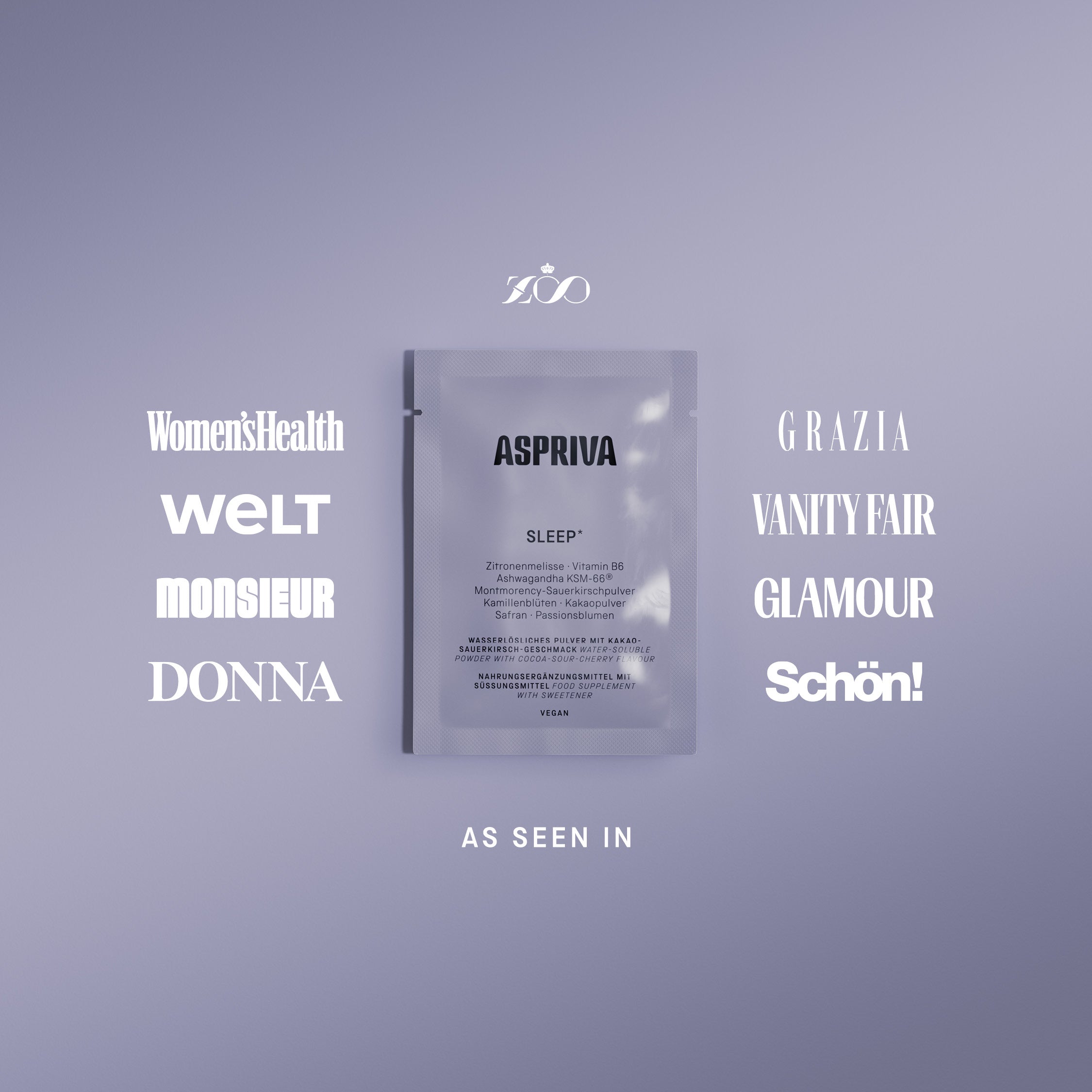 ASPRIVA SLEEP bekannt aus Women’s Health, Welt, Monsieur, Donna, Grazia, Vanity Fair, Glamour und Schön!