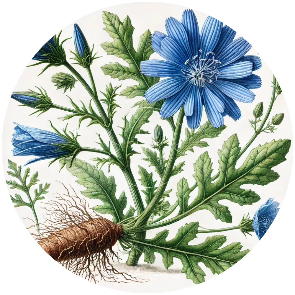 Chicory botanical illustration • ASPRIVA®